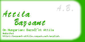 attila bazsant business card